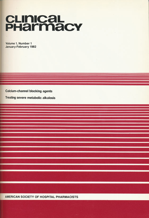 Clinical Pharmacy v.1(1) 1982